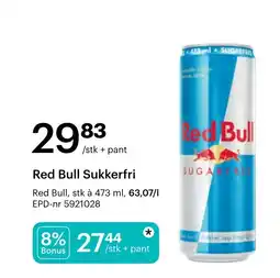 Storcash Red Bull Sukkerfri tilbud