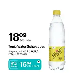 Storcash Tonic Water Schweppes tilbud