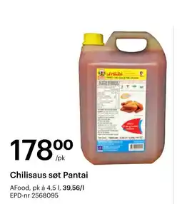 Storcash Chilisaus søt Pantai tilbud