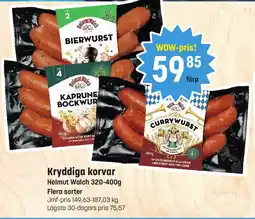 Eurocash Helmut Walch kryddiga korvar tilbud