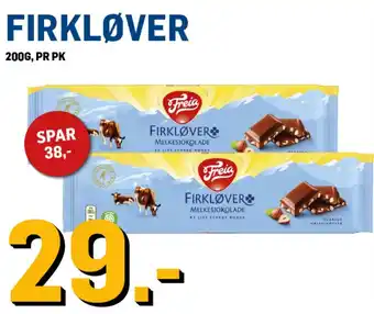 Price Lagerbutikk Freia Firkløver Melkesjokolade tilbud