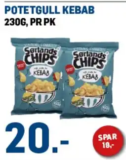 Price Lagerbutikk Sørlands Chips Potetgull Kebab tilbud