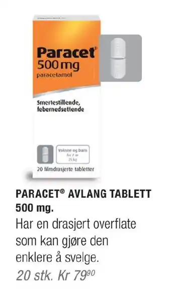 Paracet avlang tablett 500 mg