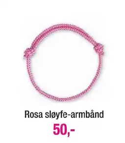 Ditt Apotek Rosa sløyfe-armbånd tilbud
