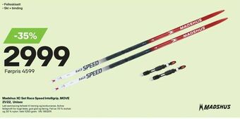 XXL Sport Madshus XC Set Race Speed Intelligrip, MOVE 21/22, Unisex tilbud