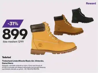 XXL Sport Timberland LindenWoods/Basic 6in, Vintersko, Dame/Herre tilbud