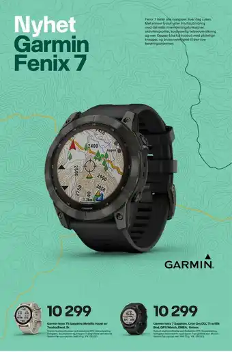 XXL Sport Garmin fenix 7S Sapphire,Metallic Hazel w/ Tundra Band, Sr tilbud