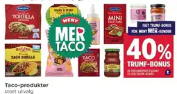 Meny Taco-produkter tilbud