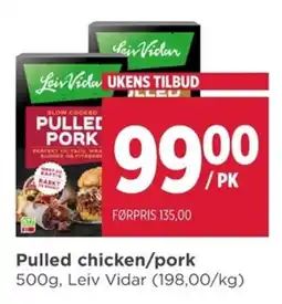 Meny Leiv Vidar pulled chicken/pork tilbud