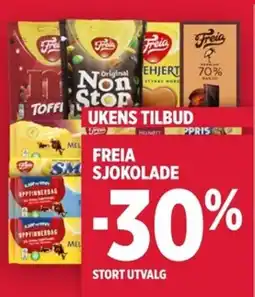 Meny Freia sjokolade tilbud