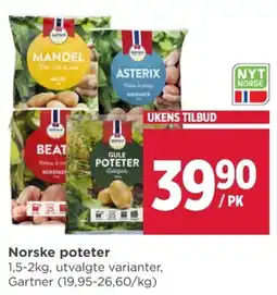 Meny Gartner poteter tilbud