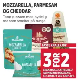 Meny Granarolo/Cathedral/Parmigiano Reggiano tilbud