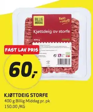 Bunnpris KJØTTDEIG STORFE tilbud