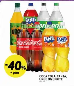Bunnpris COCA COLA, FANTA, URGE OG SPRITE tilbud
