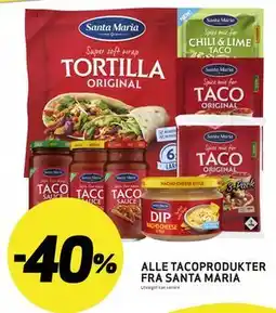 Bunnpris ALLE TACOPRODUKTER FRA SANTA MARIA tilbud