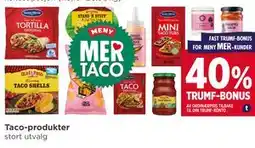 Meny Taco-produkter tilbud