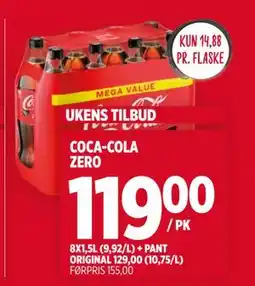Meny COCA-COLA ZERO tilbud