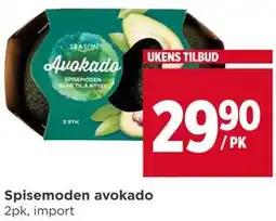 Meny Spisemoden avokado tilbud