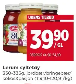 Meny Lerum syltetøy tilbud