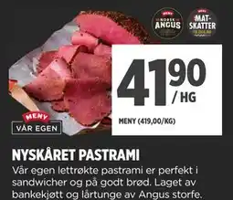 Meny NYSKÅRET PASTRAMI tilbud