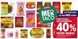 Meny STORT UTVALG TACO-PRODUKTER tilbud