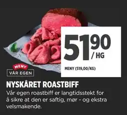 Meny NYSKÅRET ROASTBIFF tilbud
