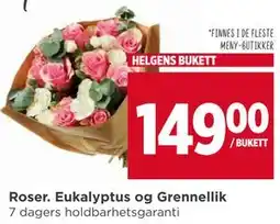 Meny Roser. Eukalyptus og Grennellik tilbud