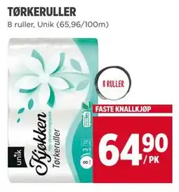 Meny TØRKERULLER tilbud