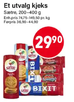 Nærbutikken Seire kjeks tilbud