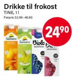 Nærbutikken Tine drikke til frokost tilbud