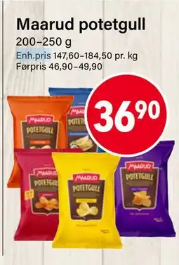 Nærbutikken Maarud potetgull tilbud