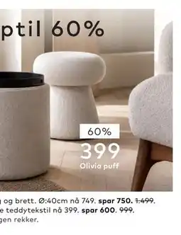 Skeidar OLIVIA PUFF tilbud