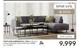 Skeidar PORTLAND HJØRNESOFA tilbud