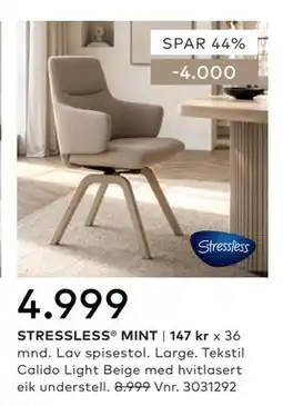 Skeidar STRESSLESS MINT tilbud