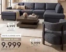 Skeidar COPENHAGEN U-SOFA tilbud