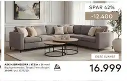 Skeidar ASK HJØRNESOFA tilbud