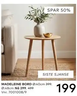 Skeidar MADELEINE BORD tilbud