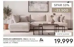 Skeidar ROSSILINI HJØRNESOFA tilbud