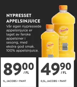 Jacobs Jacobs appelsinjuice tilbud
