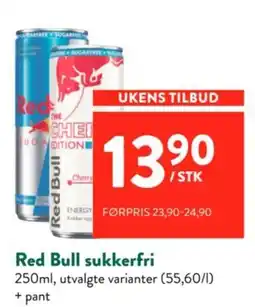 Jacobs Red Bull sukkerfri tilbud