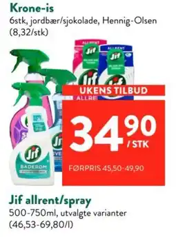 Jacobs Jif allrent/spray tilbud