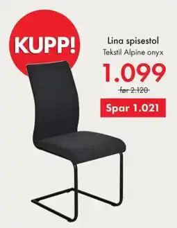 Fagmøbler Lina spisestol tilbud