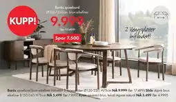Fagmøbler Borås spisebord brun eikefiner tilbud