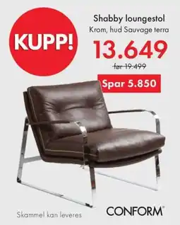 Fagmøbler Conform shabby loungestol tilbud