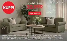 Fagmøbler Brunstad Nevada 2+3 seter tilbud