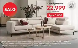 Fagmøbler Capri hjørnesofa tilbud