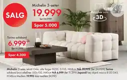 Fagmøbler Michelin 3-seter tilbud