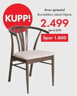 Fagmøbler Aron spisestol tilbud