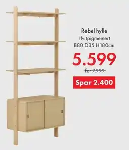 Fagmøbler Rebel hylle tilbud