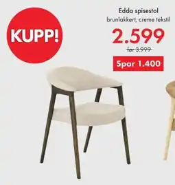 Fagmøbler Edda spisestol tilbud